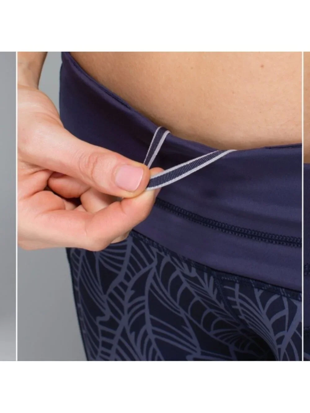 Lululemon Run A Marathon Crop IIPretty Palm Cadet Greyvy / Cadet Blue